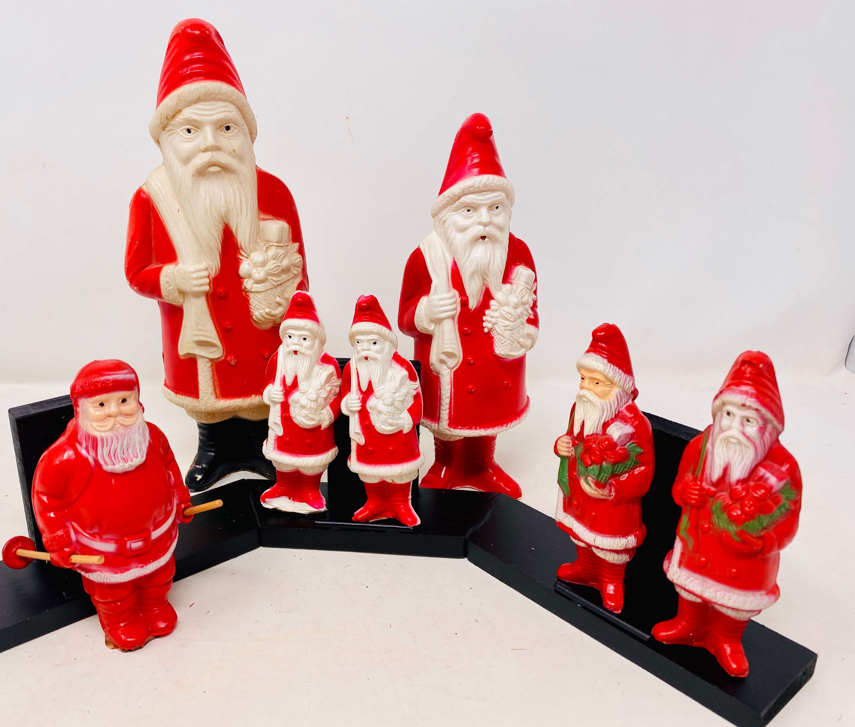 Santa Claus Christmas Ice Cube Molds vintage 1970's Santa heads