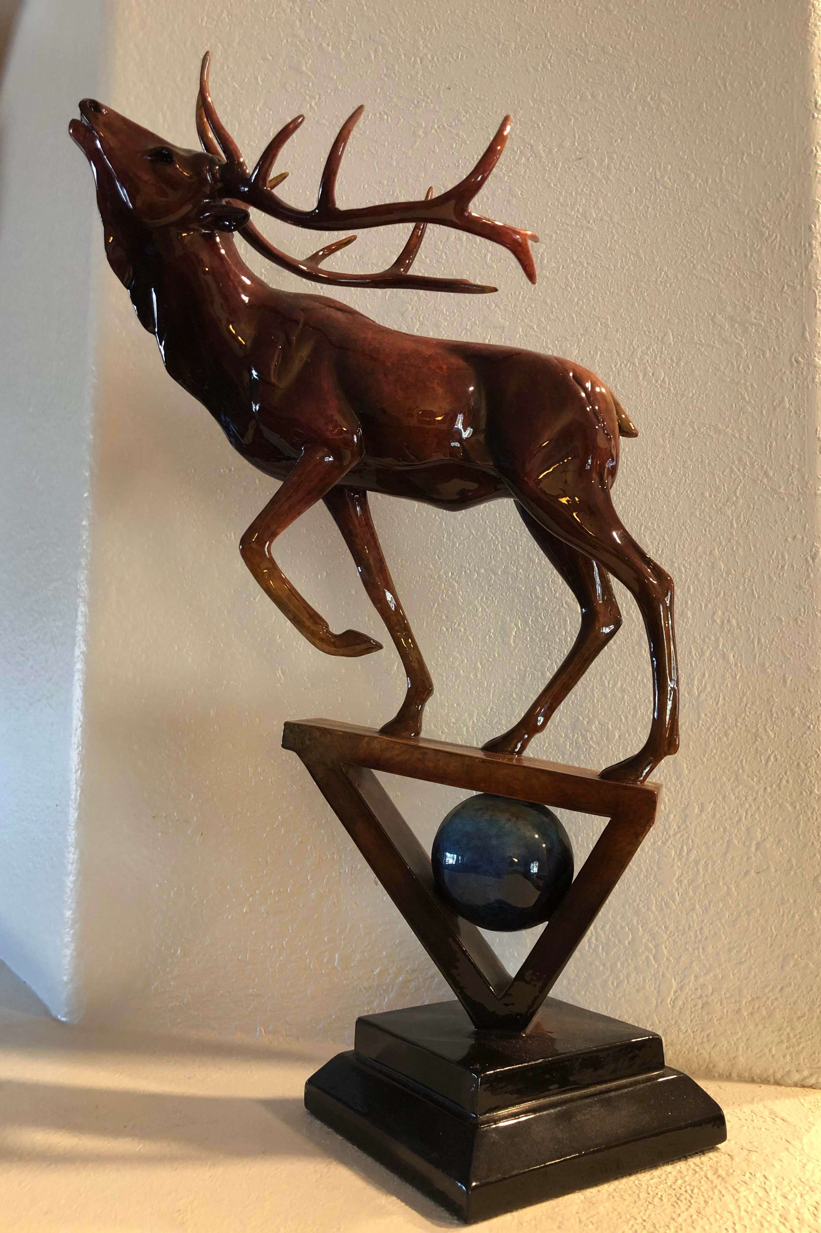 Imago MCSI, Praise (Ruby) by Stephen Herrero, Elk Sculpture