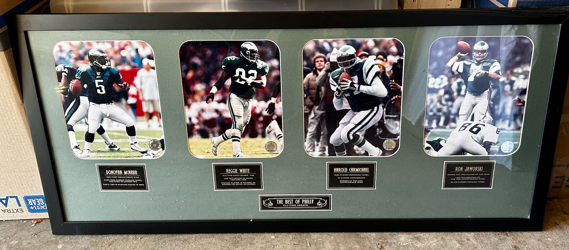 Philadelphia Eagles NFL Helmet Shadowbox w/Donovan McNabb card