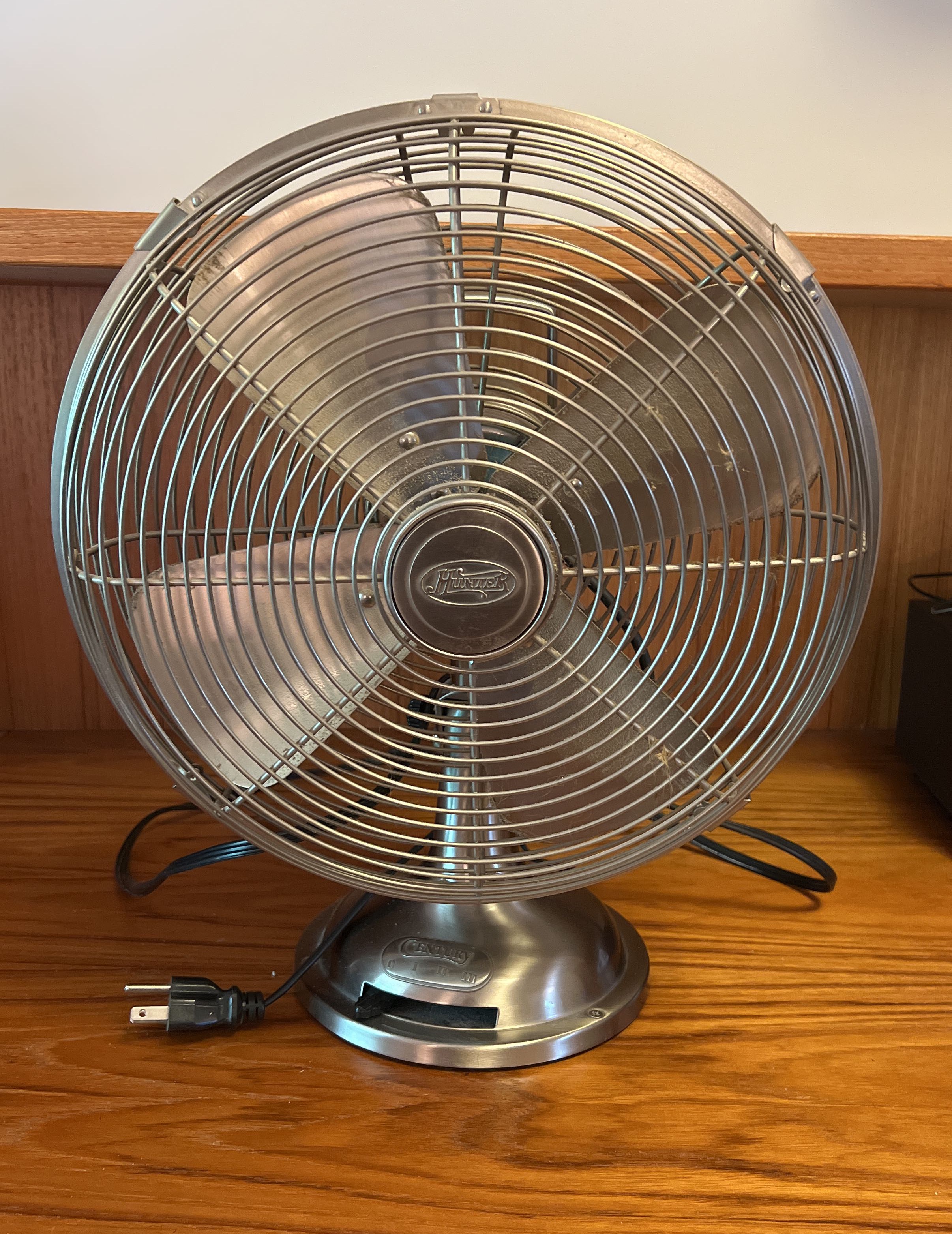 Vintage Sears 2 Speed Oscillating Table Fan 9 Brown Blade Small Desk Room