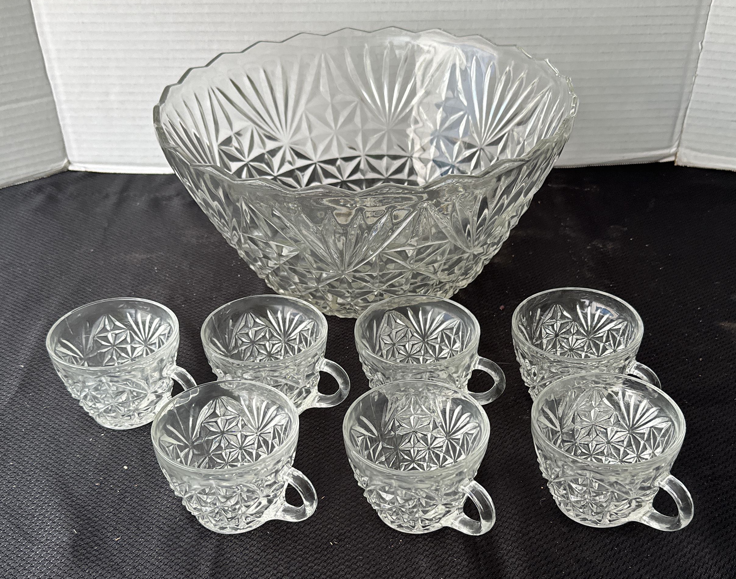 Package Post Fashion Crystal Small Diamond Bowl Six 6 Pieces Set