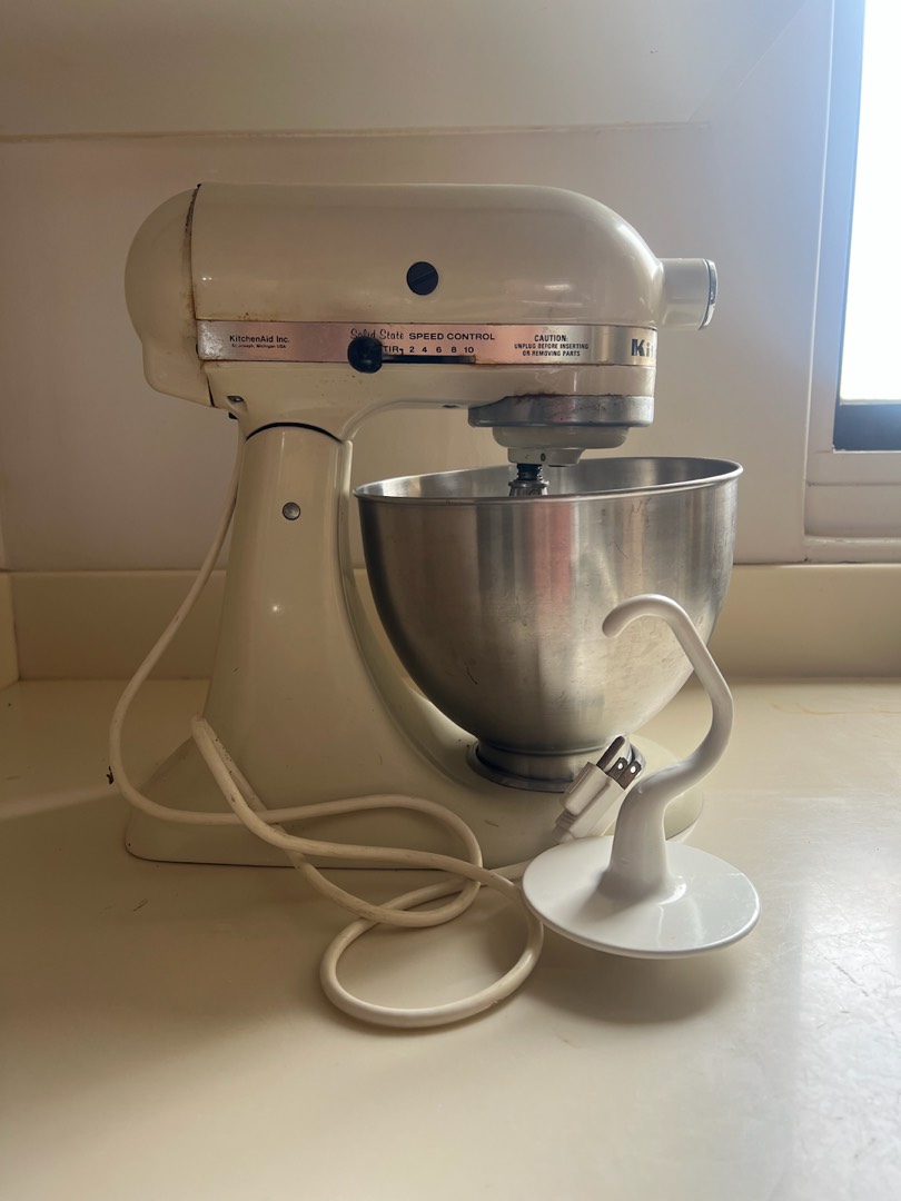 Sold at Auction: A Kitchen Aid Stand Mixer, Yellow with Two Bowl