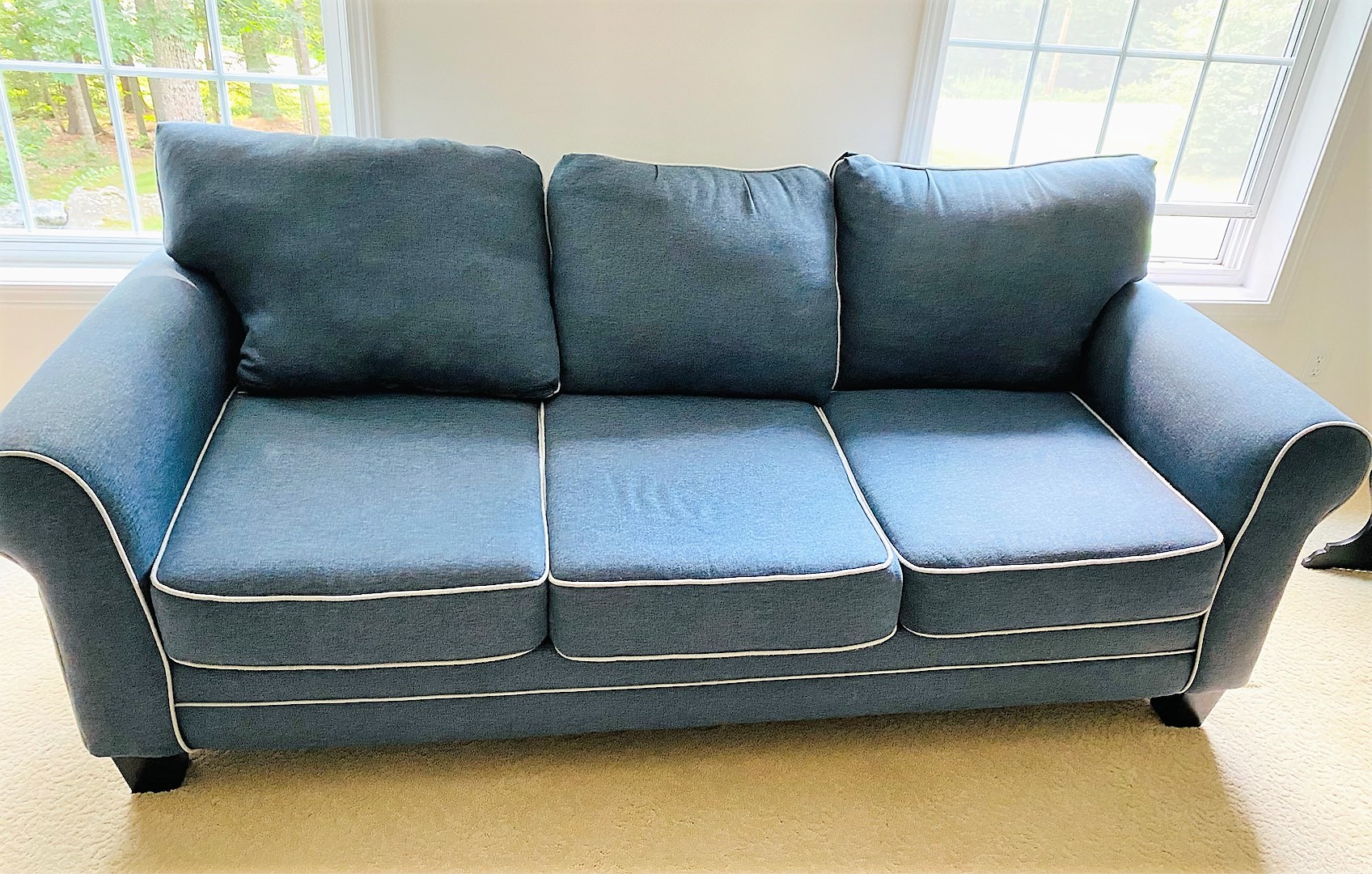 Comfortable-Denim-Colored-Sofa