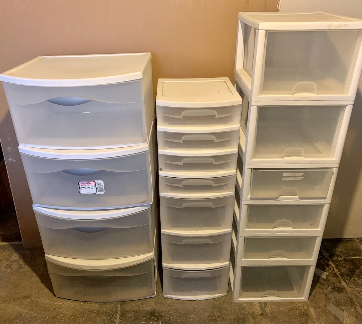 Sold at Auction: 2 Plastic Organizers 5 Drawers each