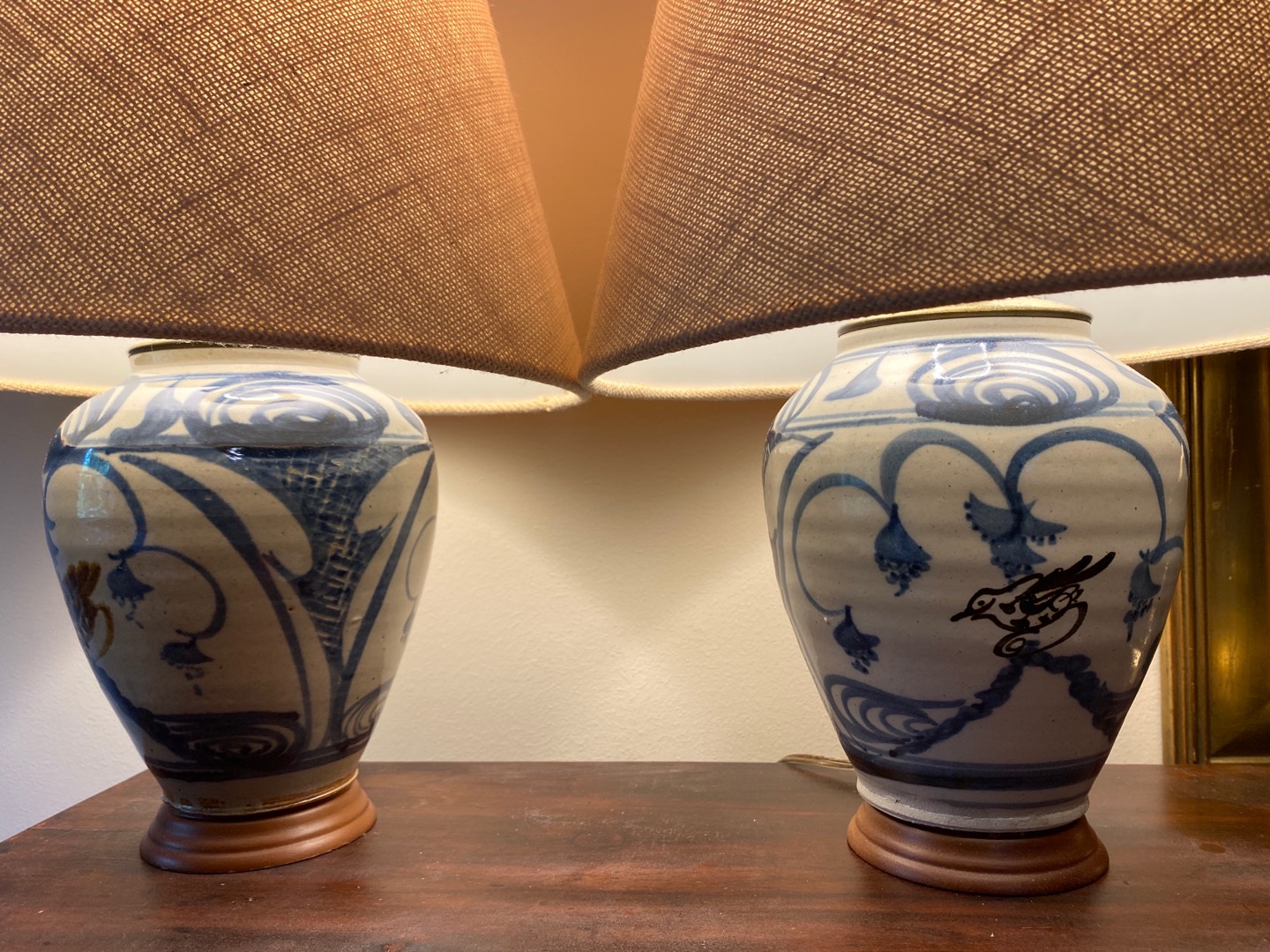 Pair-Of-Petite-Asian-Style-Table-Lamps