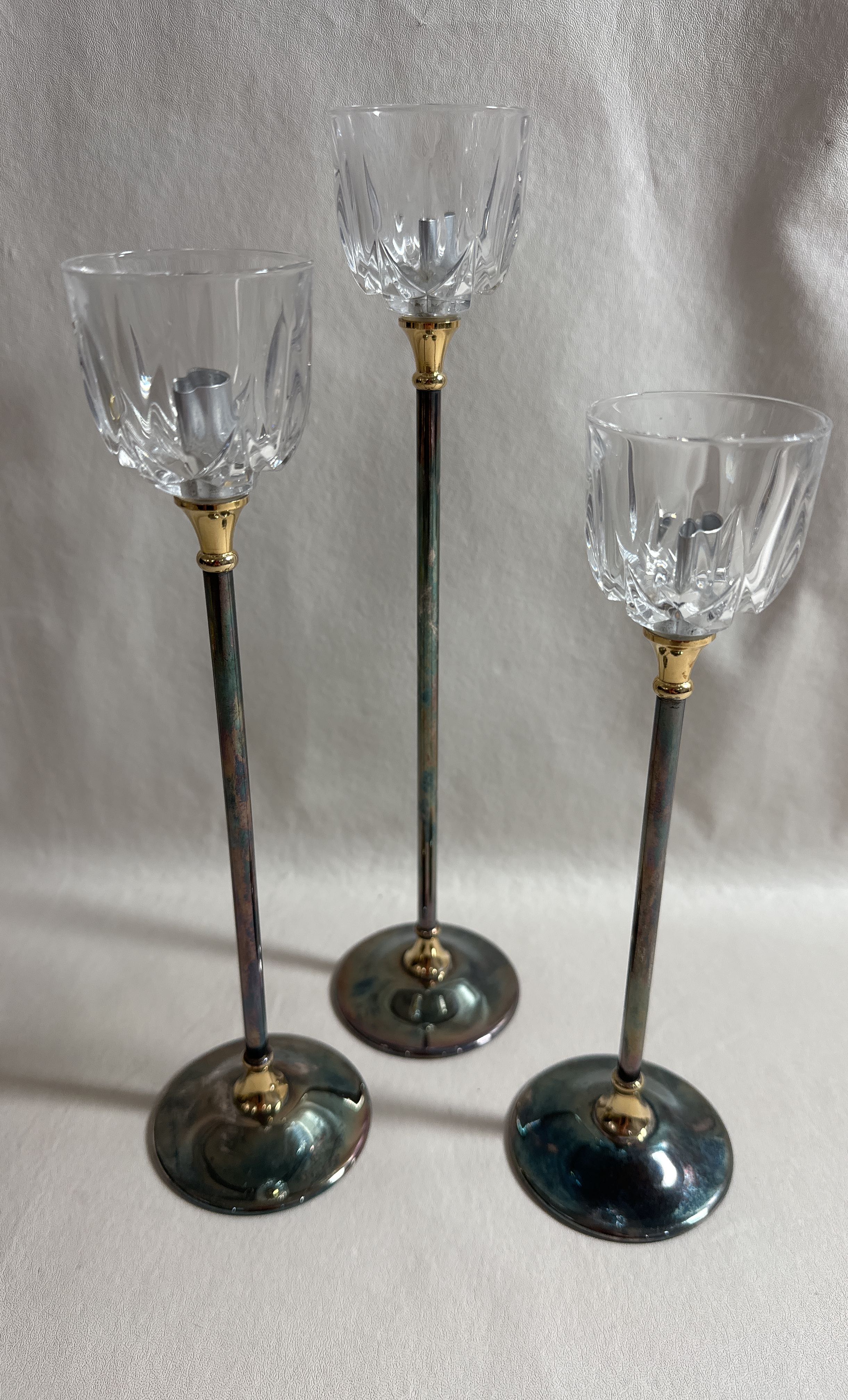 Vintage, Accents, 9th Century England Brass Beehive And Diamond Candlesticks  Holders