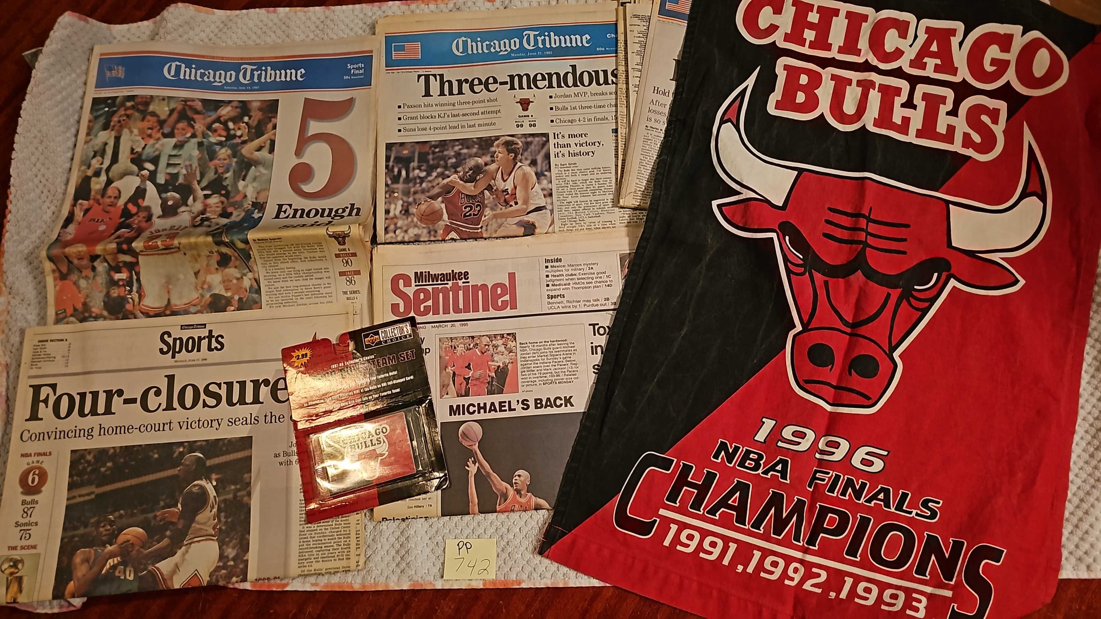 Chicago Bulls 1991 World Champions Vintage T-Shirt by Screen Stars bra