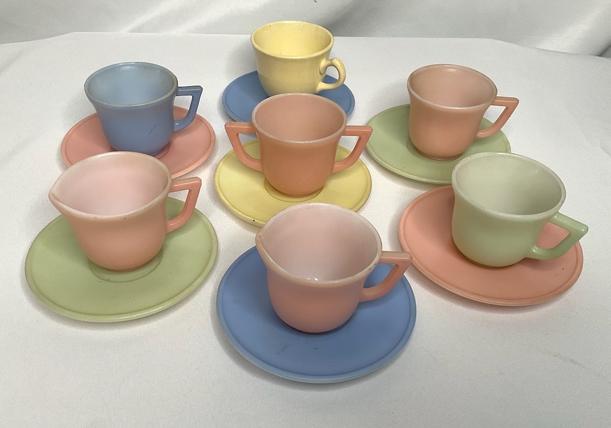 Vintage Glass Child's Tea Set