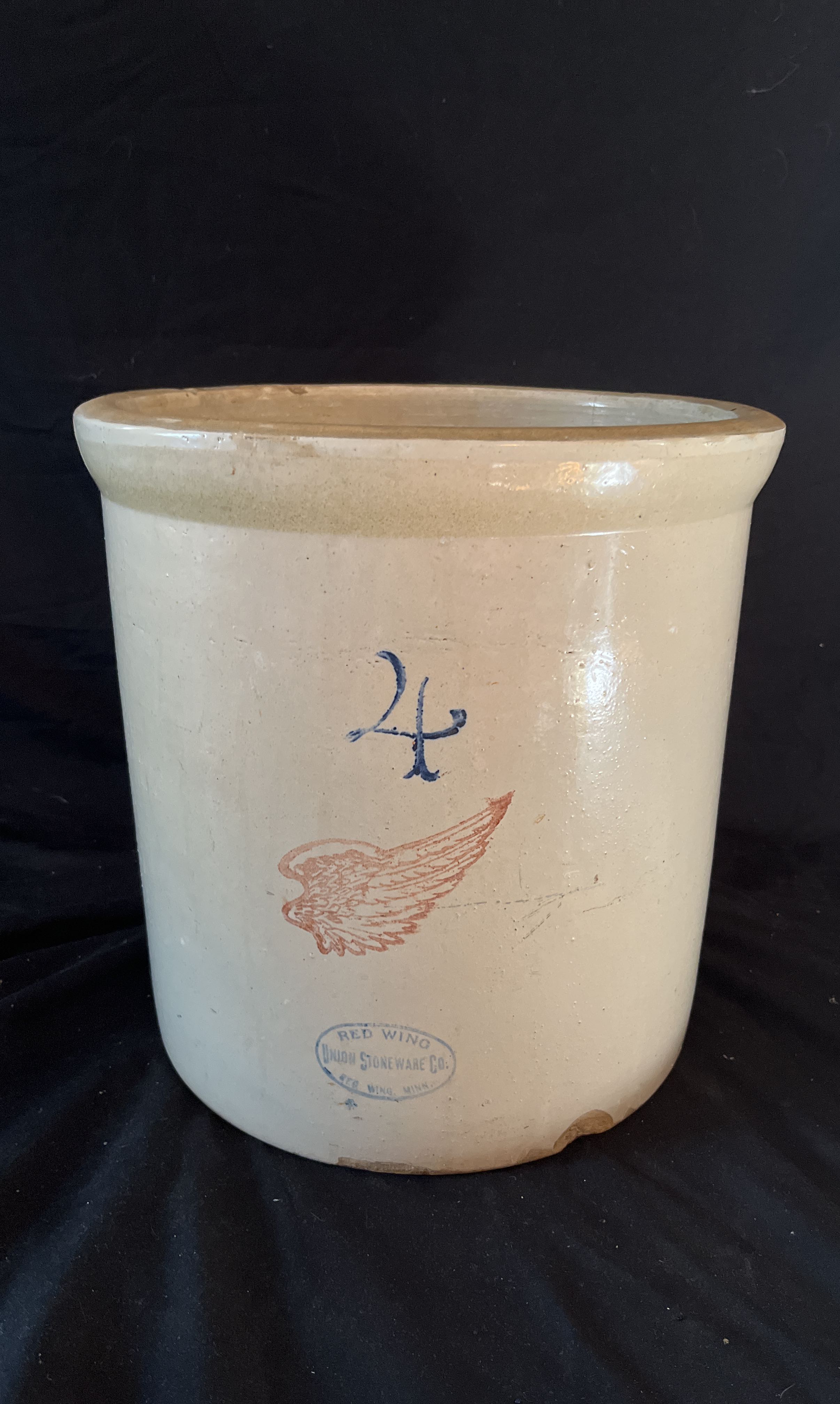 At Auction: RED WING STONEWARE MINI JUG SOUVENIR EXCELSIOR SPRINGS MISSOURI