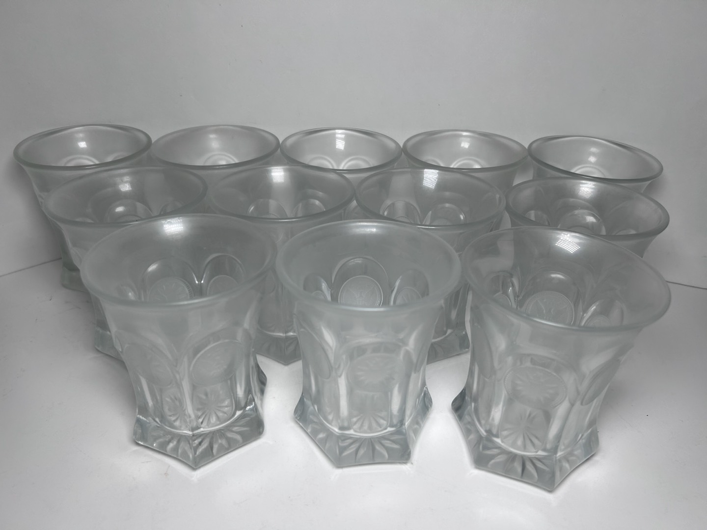 Fostoria-Crystal-Coin-Glass-Tumblers-Glassess