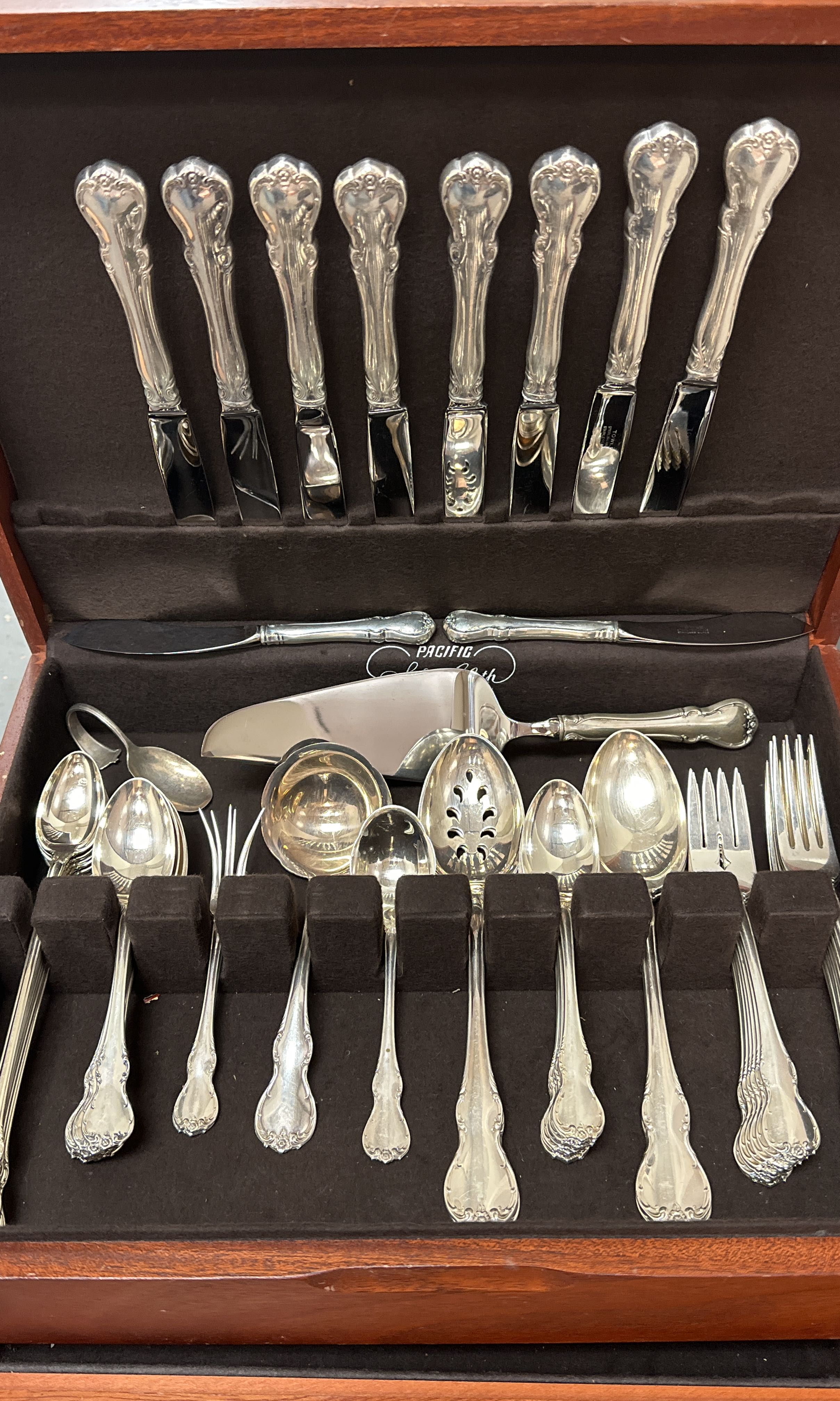 Vintage Flatware Set, MCM Floral Stainless Silverware Set by Towle