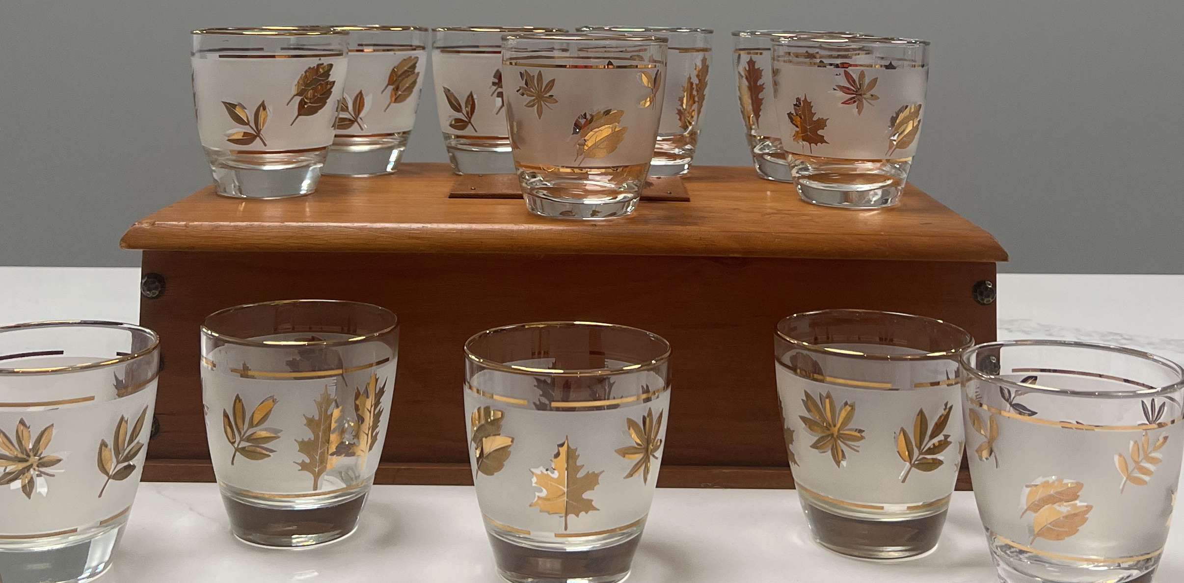 Late 20th Century Indiana Glass Optic Glass Irish Coffee Mugs- Set of 4