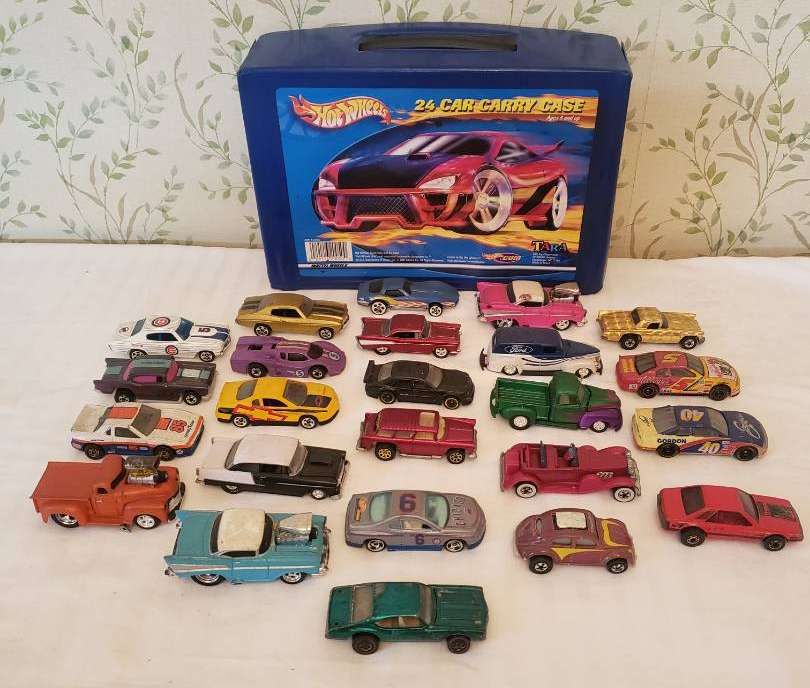 Hot Wheels storage case. Measures approximately 18 inches tall by 49 inches  long by 33 1/2 inches wide. - Northern Kentucky Auction, LLC