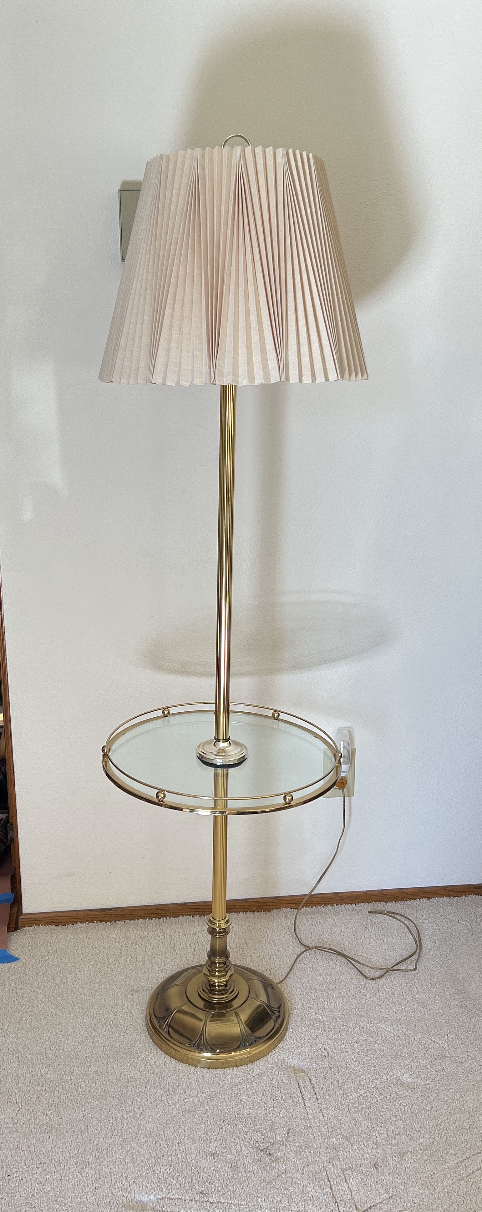 BRASS FAUX BAMBOO VINTAGE FLOOR LAMP -AD & PS ANTIQUES – AD & PS