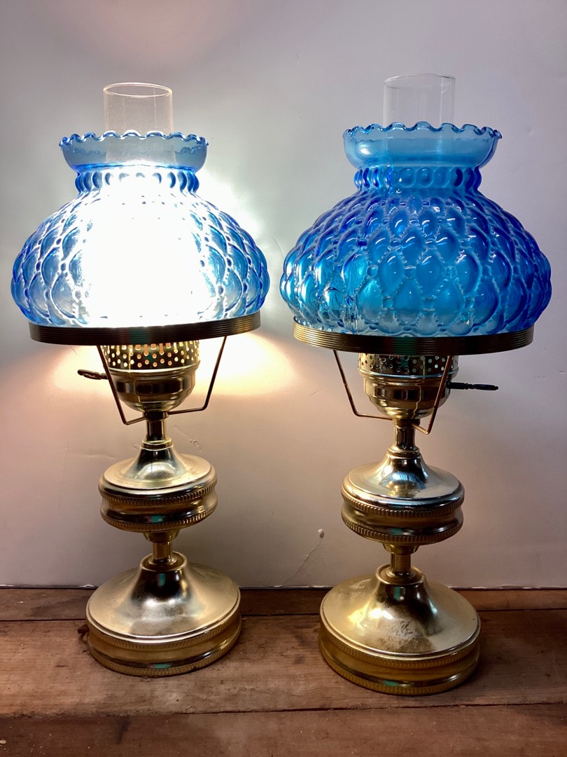 Vintage Ceiling Lamp Chandelier Pineapple Fenton Honeysuckle Crystal Glass  brass