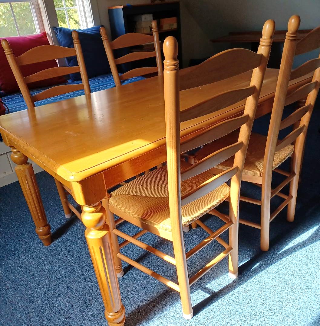 Wooden-Table-And-Four-Chairs