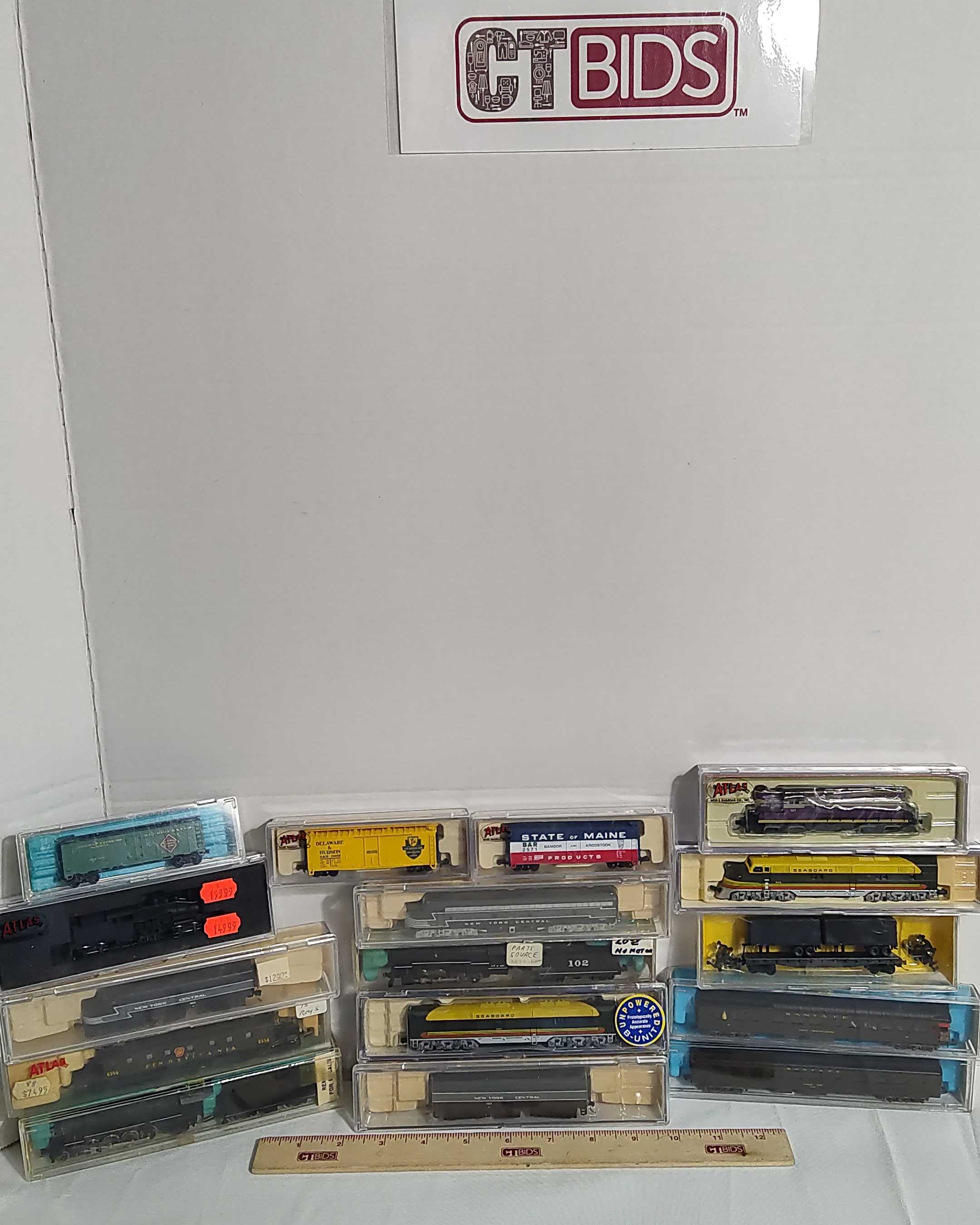 Sold at Auction: 39 drawer shop organizer full of N scale train accessories.  Selling complete