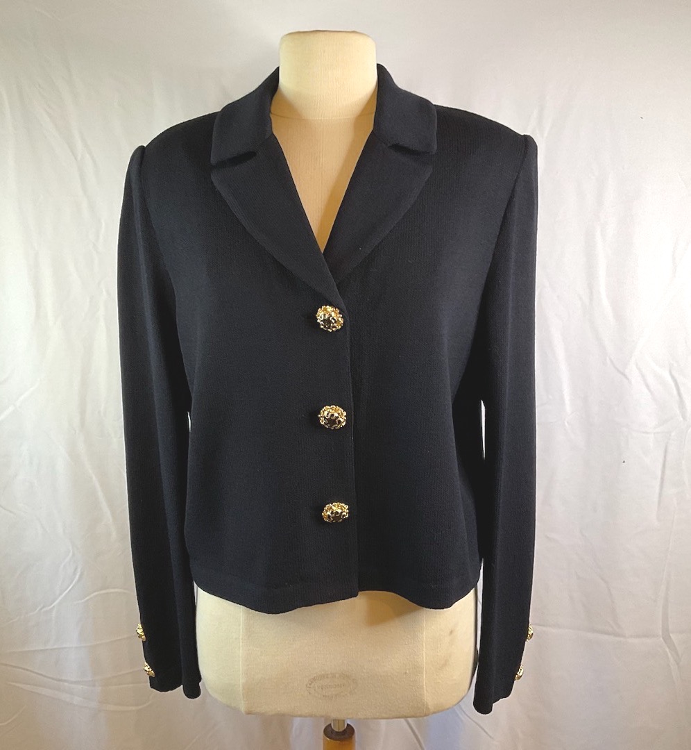 St-John-Collection-Black-Knit-Jacket