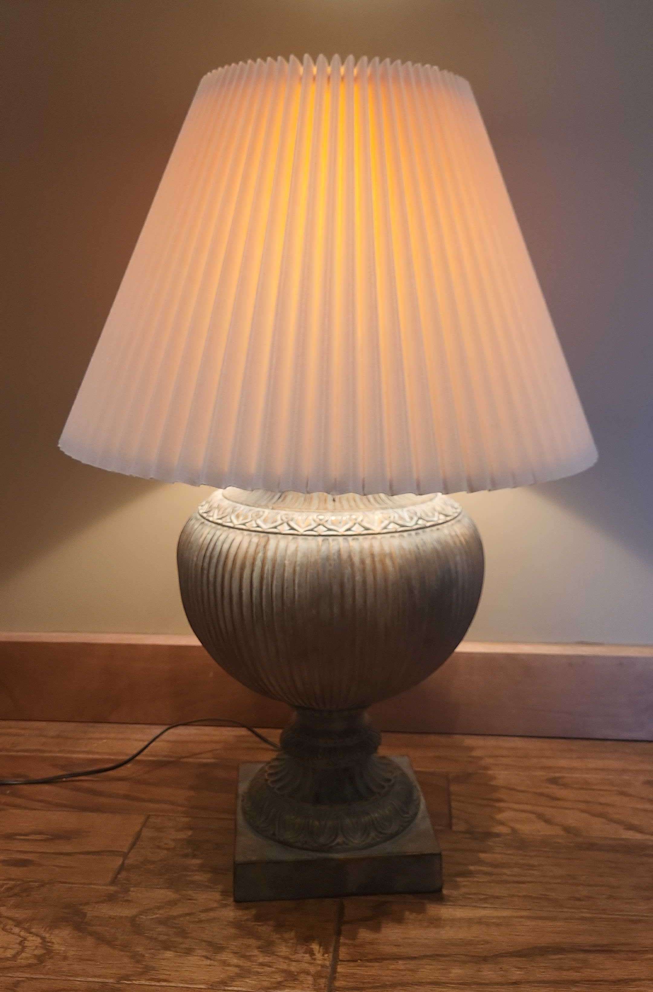 Thomas O'Brien Gironde Large Table Lamp in Crystal and Hand-Rubbed Ant