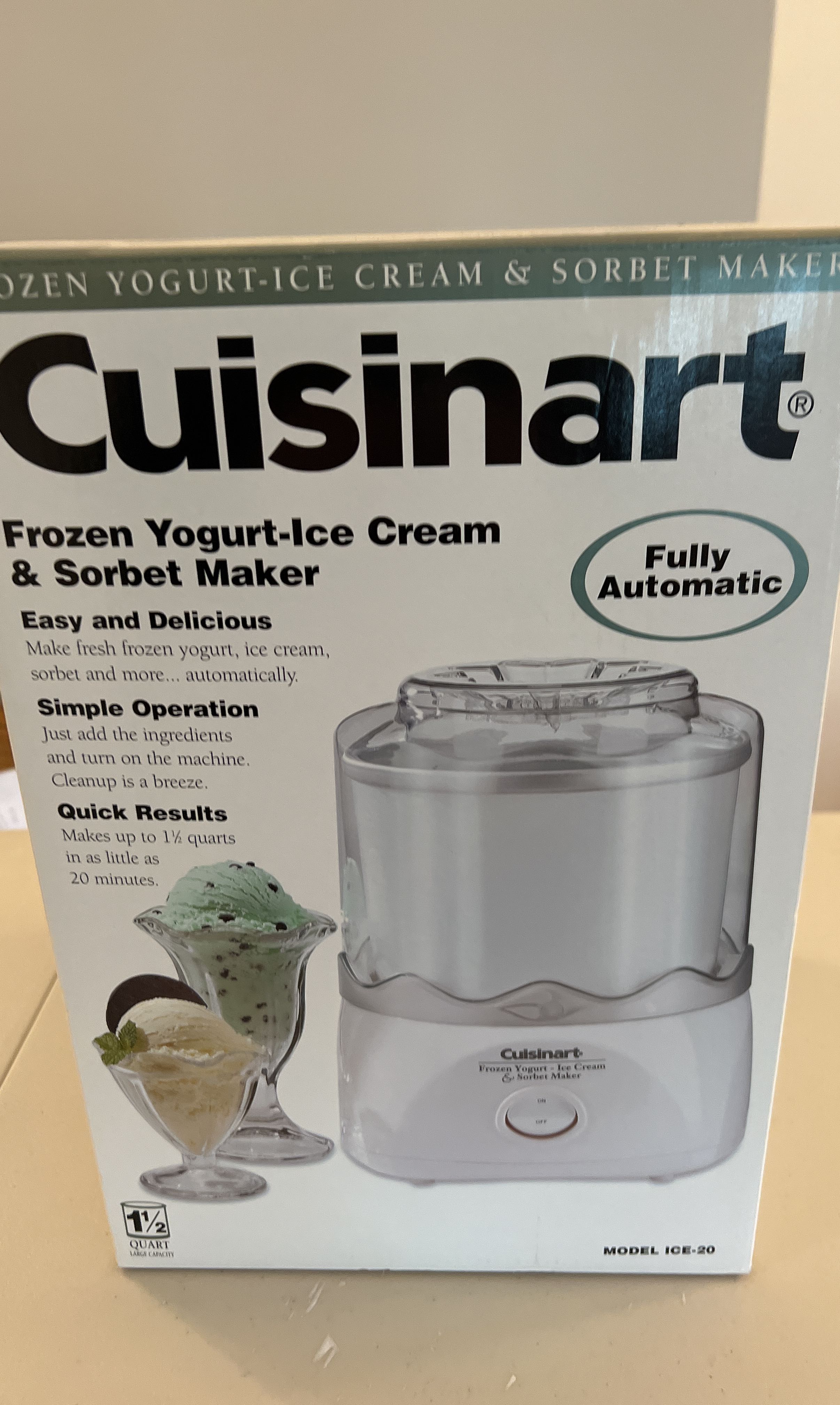 Cuisinart Automatic Frozen Yogurt And Ice Cream And Sorbet Maker