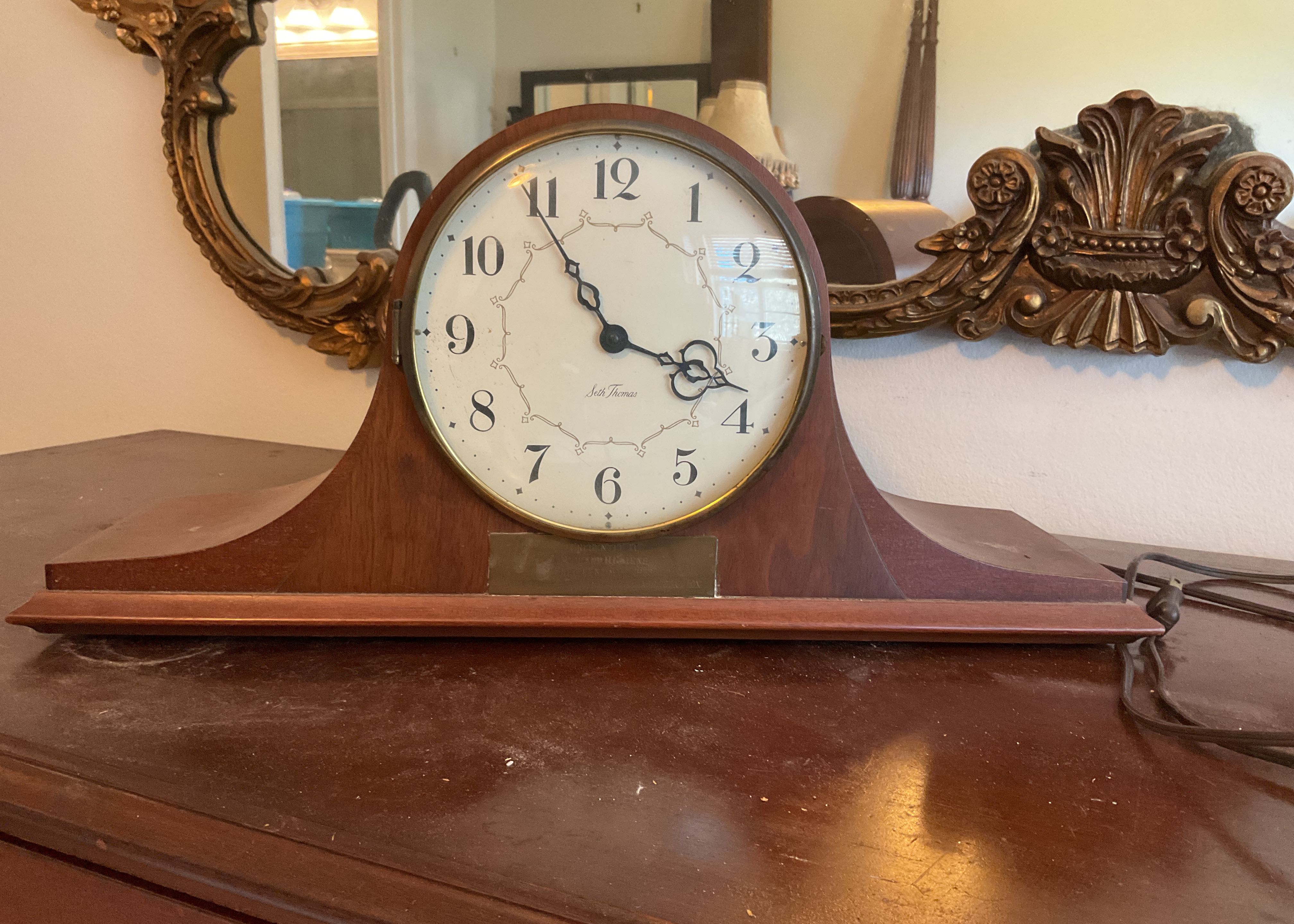 Lot - Seth Thomas Ships Clock Diameter: 7 inches