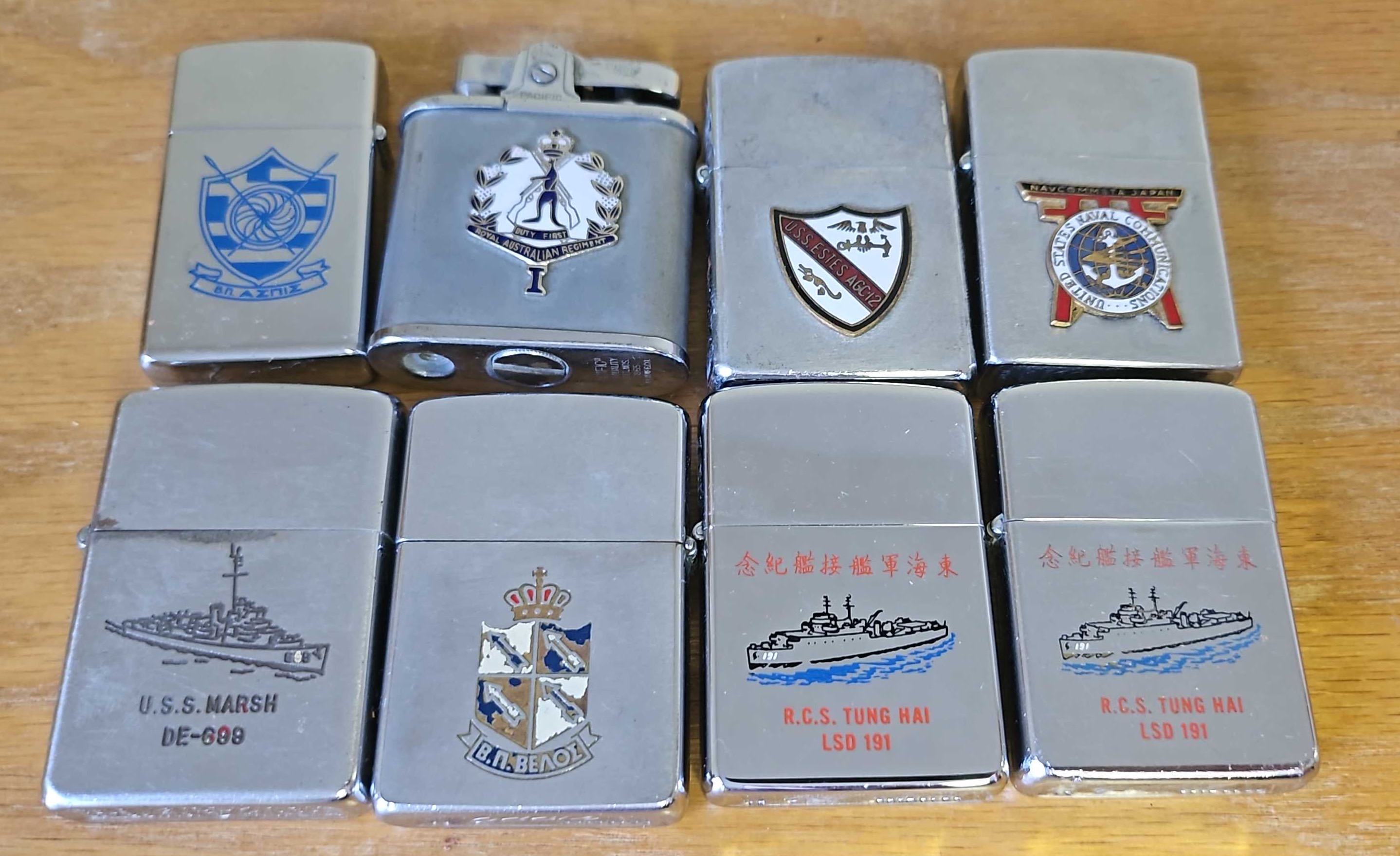Vintage-Zippo-Navy-Lighters