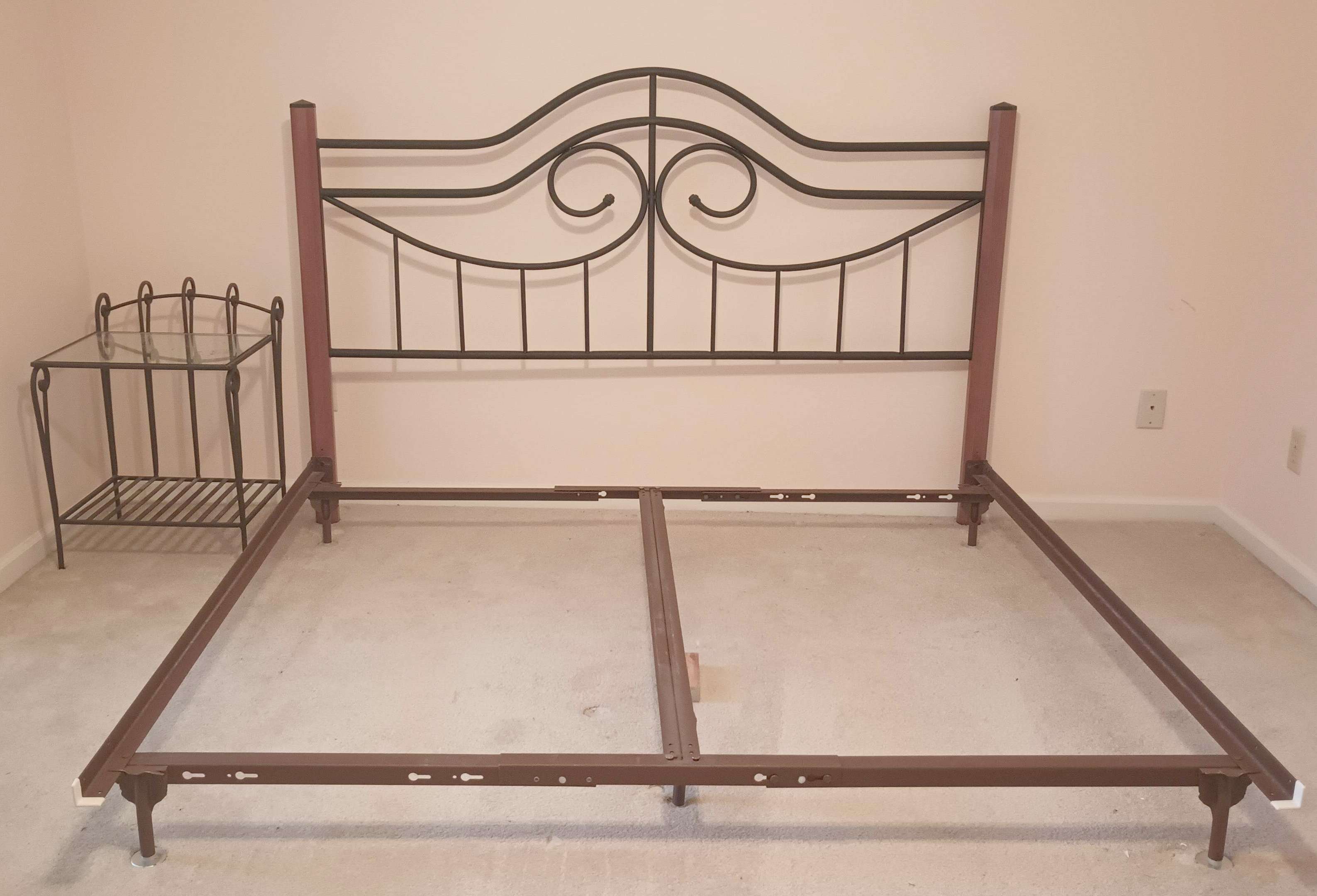Sold at Auction: Vintage Gold Toned Brass Headboard