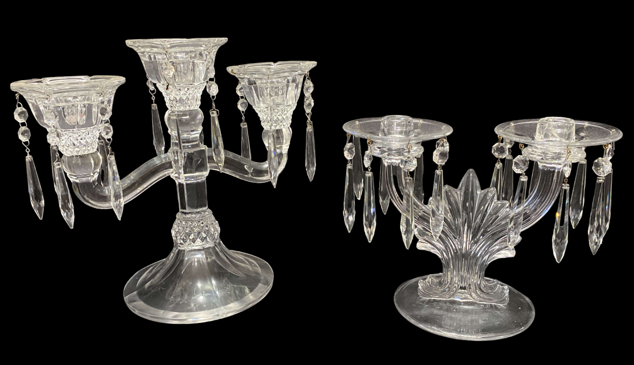Crystal-Candle-Holders-w-Hanging-Teardrops