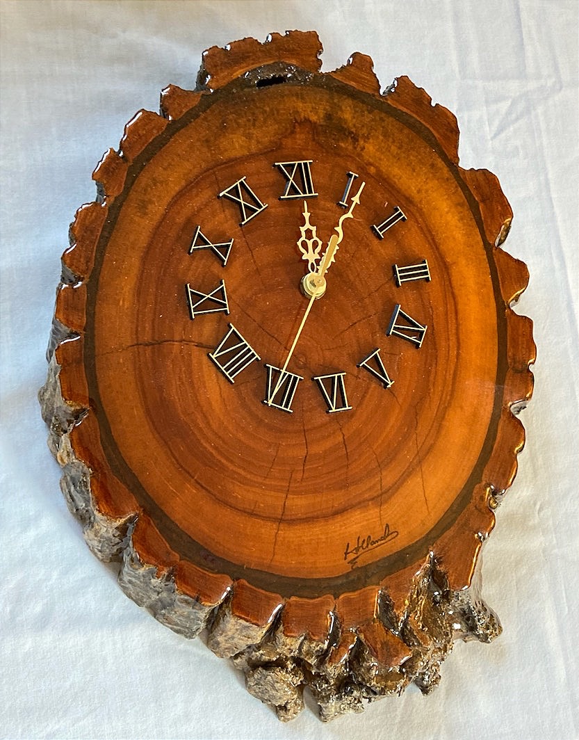 Unique Vintage Oval Wooden Wall Clock