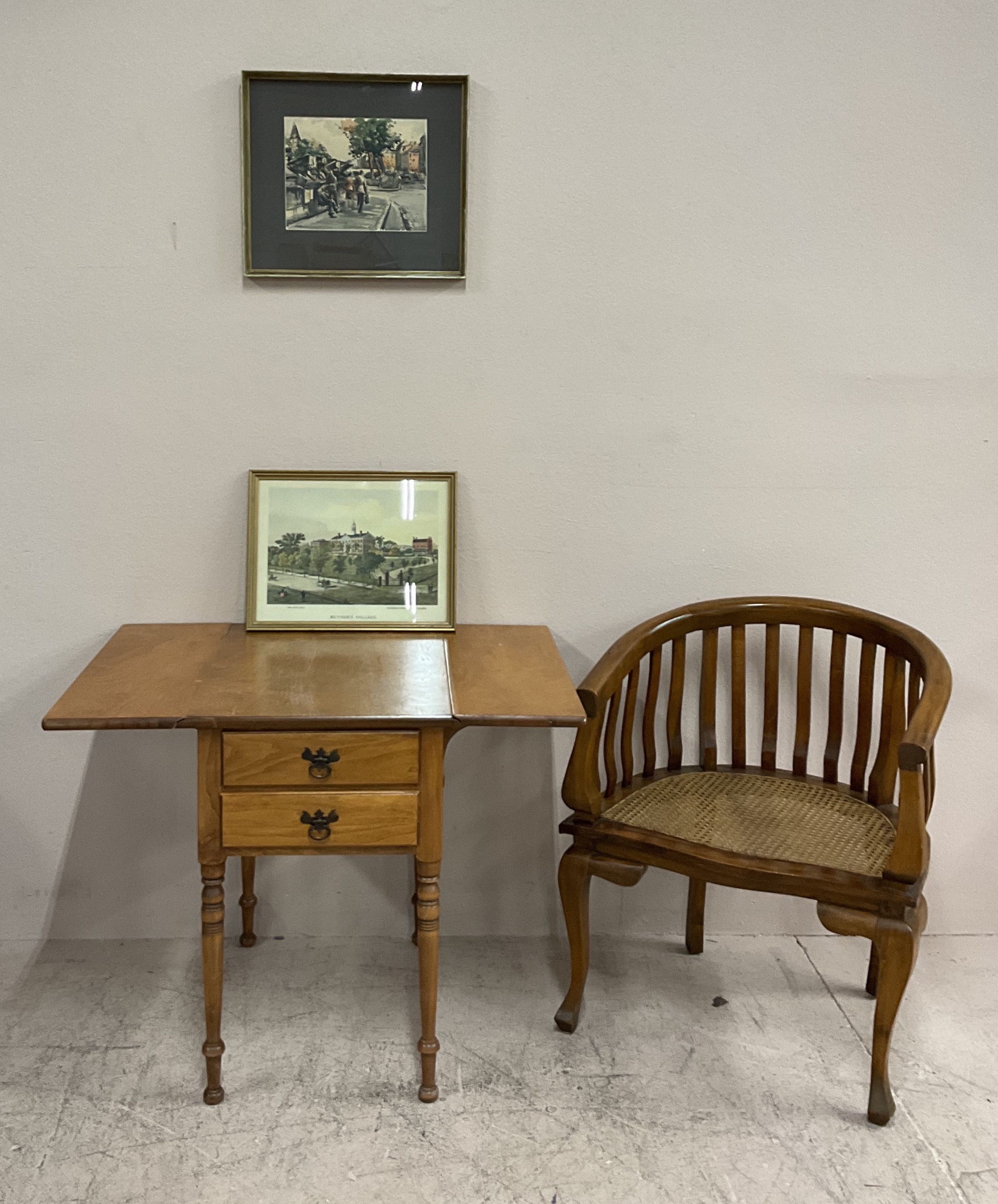 Drop-Leaf-Table-W-Bauer-Barrel-Chair-Updated