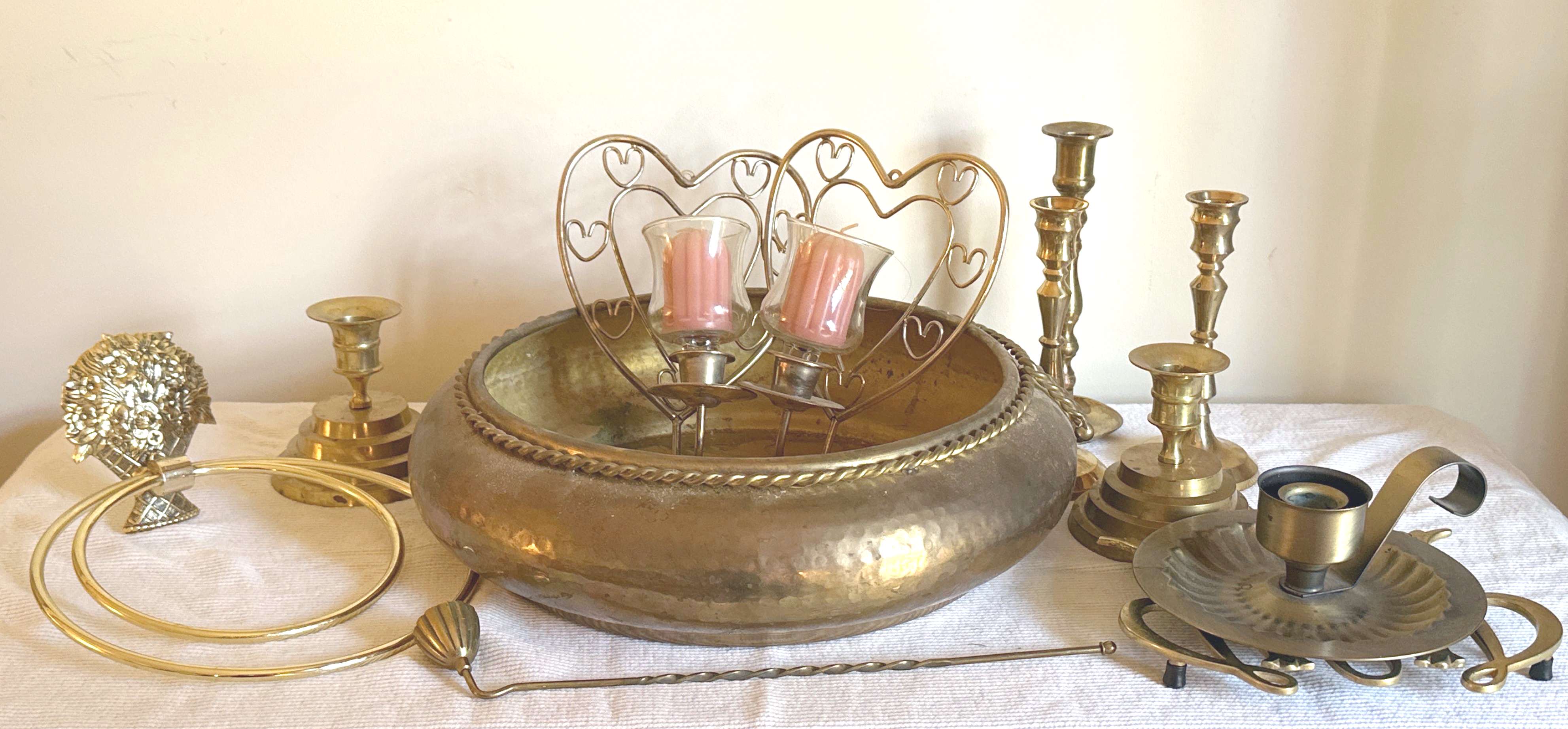 Rare BALDWIN Solid Brass 7 Candle Holder Candelabra - NEW Condition - Estate