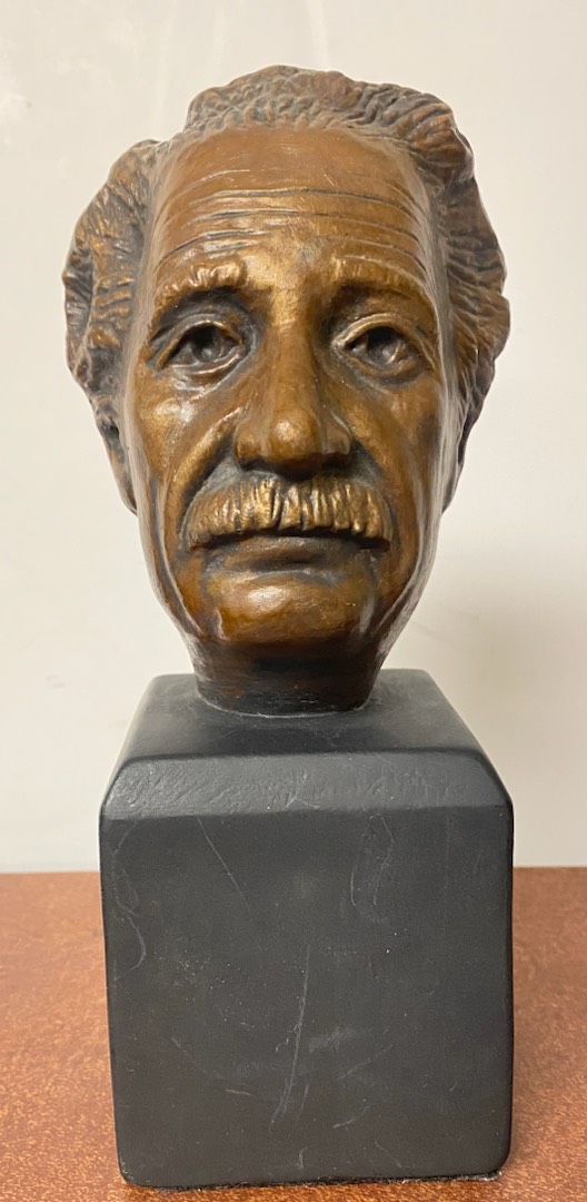 Albert Einstein Bronze Bust Bronze Sculpture By Felix Velez