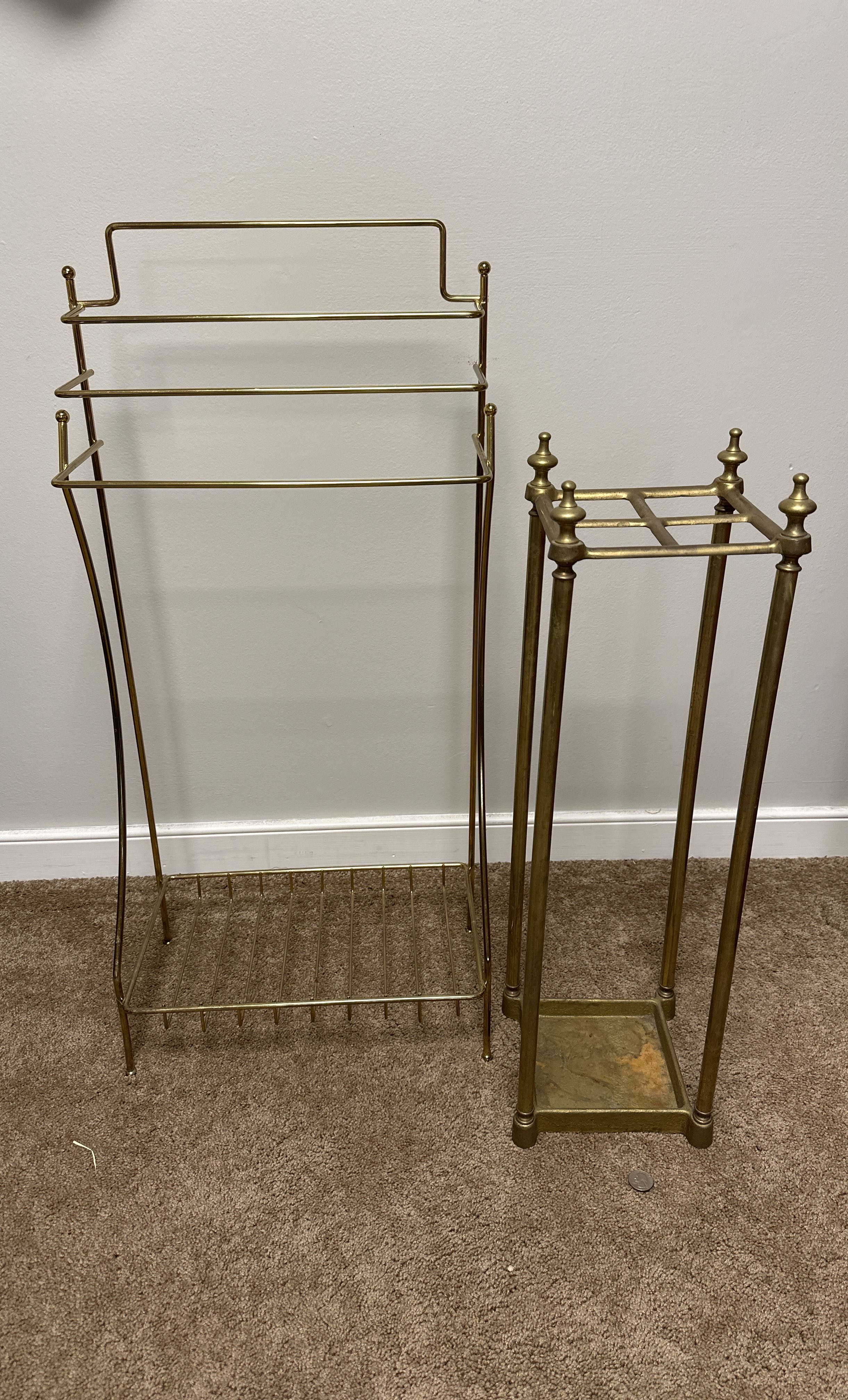 Sold at Auction: Vintage Victorian Style Brass Towel Rack