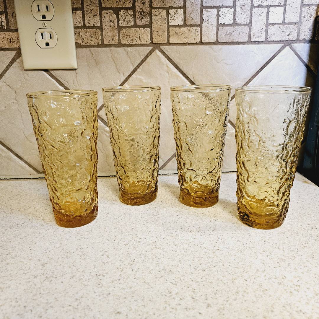 Vtg Fly Fishing Lure Glass Beer Mug/Tumbler Drinking Glasses Flies Barware  Set 2