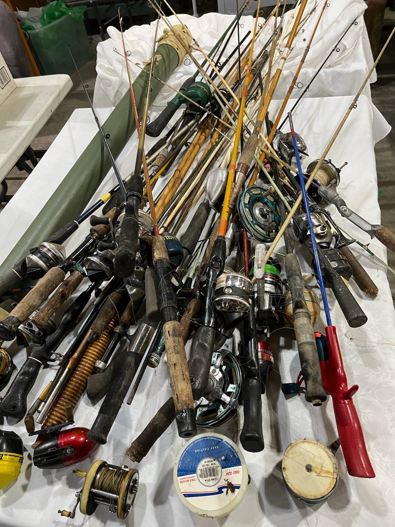 Sold at Auction: Lot of Antique Ice Fishing Poles