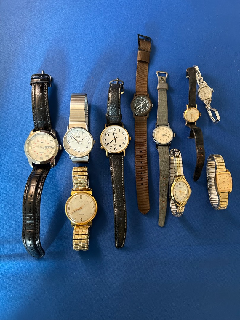 Fashion Lot of 10 Vintage Timex Watches Working