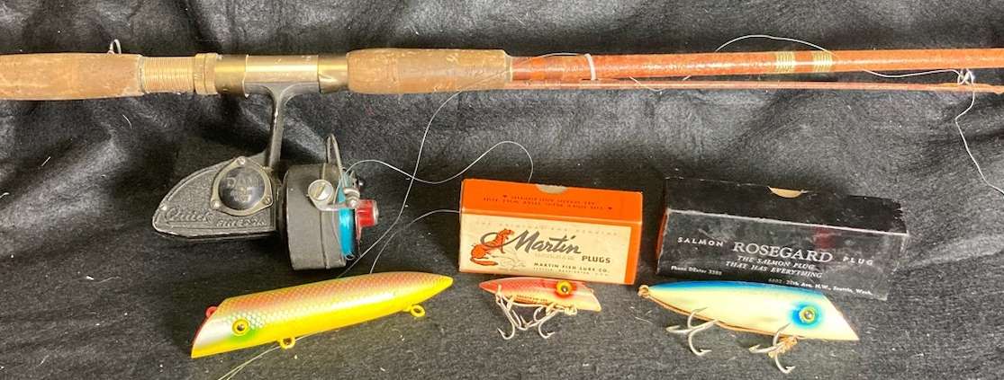 Wright-McGill-Fishing-Rod-With-DAM-West-Berlin-Reel-And-Martin-And