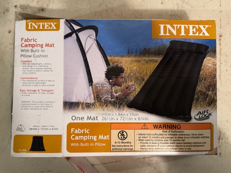 Intex Fabric Camping Mat With Build In Cushion