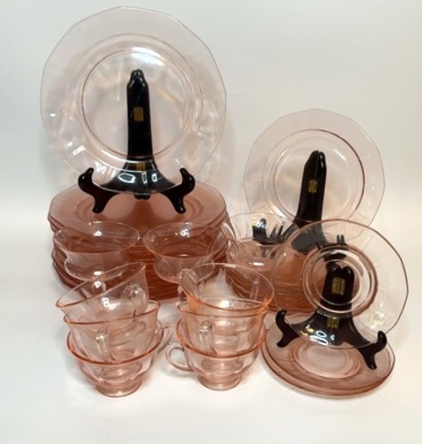 PINK depression glass popular lot