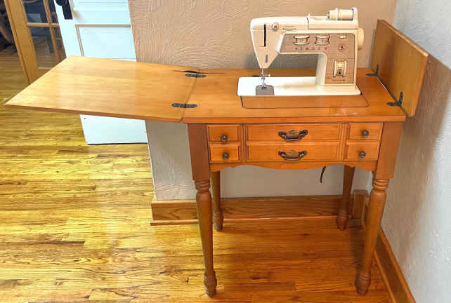 Photo of item: Vintage “Singer” Touch & Sew Machine and Table