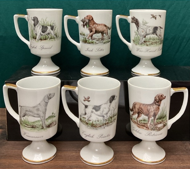 Photo of item: “Fred Roberts Co.” Hunting Dog Mugs