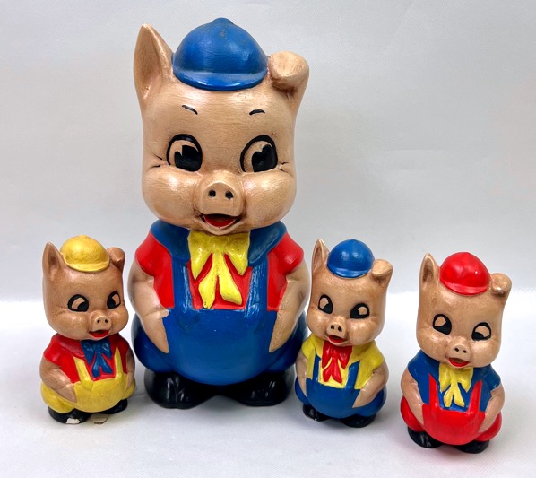 Photo of item: Vintage “Porky The Pig” Piggy Bank & Figurines 
