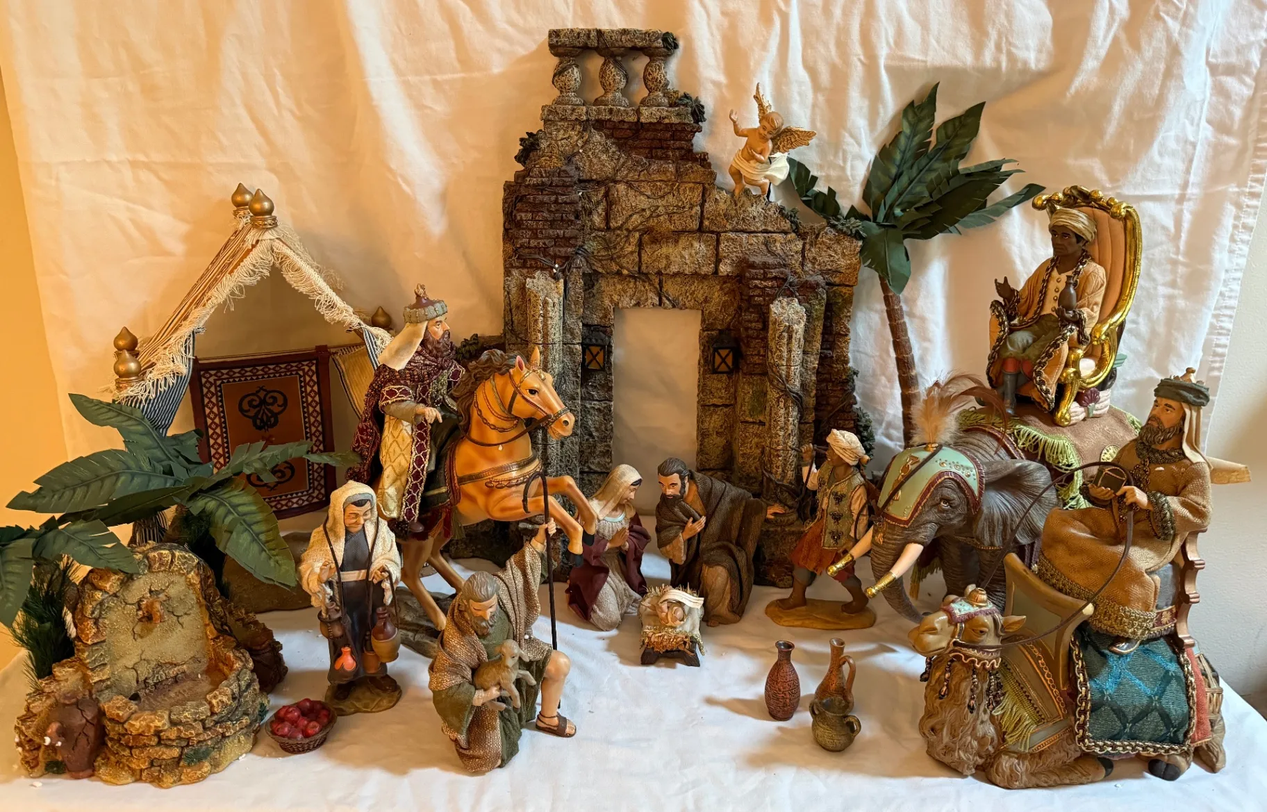 新品訳有 カークランドHandPainted Nativity Set キリスト降誕②