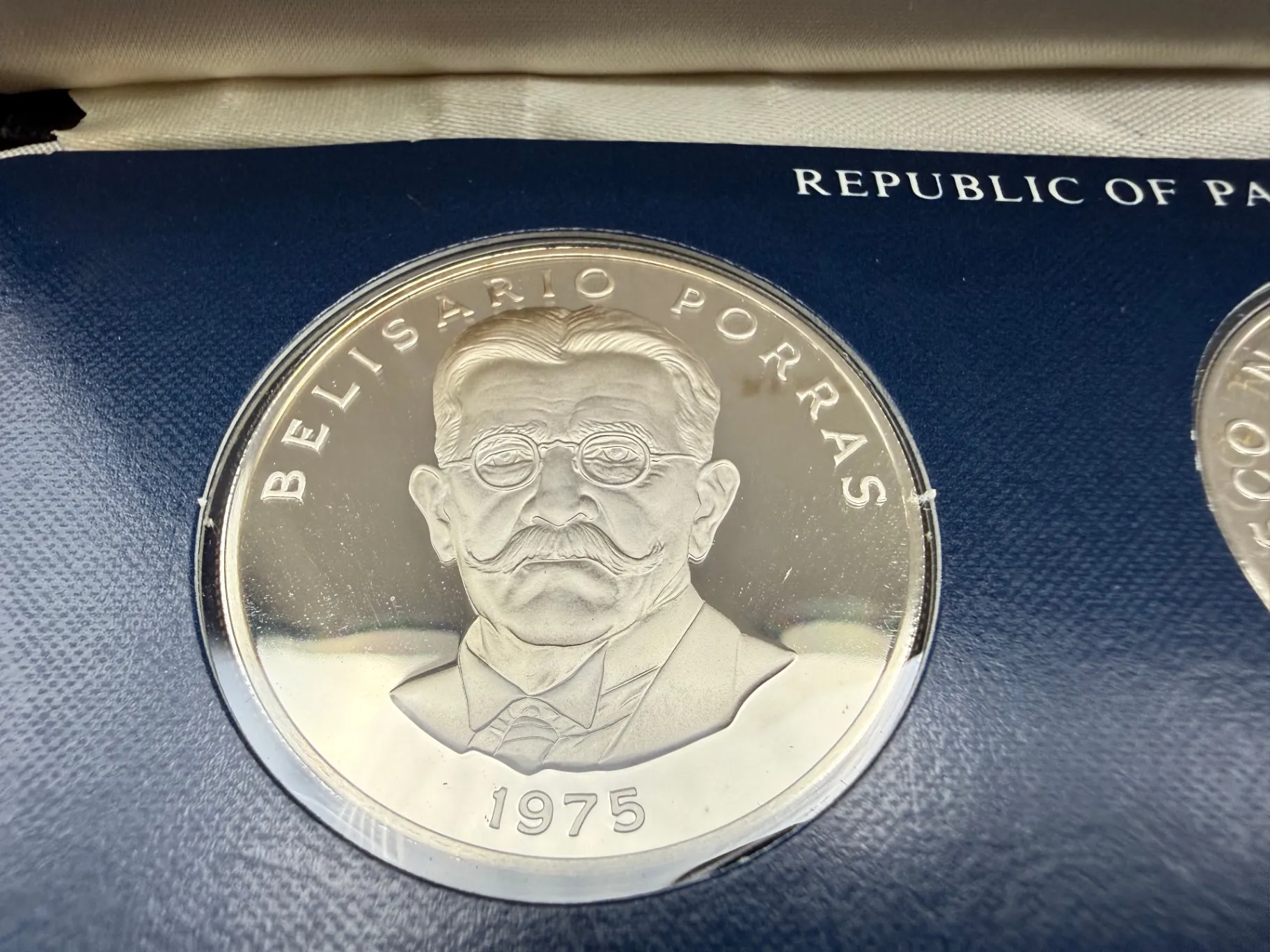 1975-Panama-Silver-Proof-Set-Franklin-Mint-9-Coin-Set-With-COA
